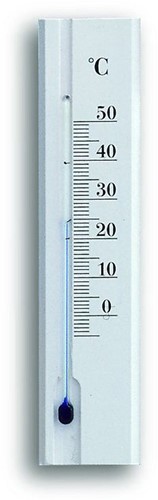 TFA Binnenthermometer analoog van beukenhout - Wit